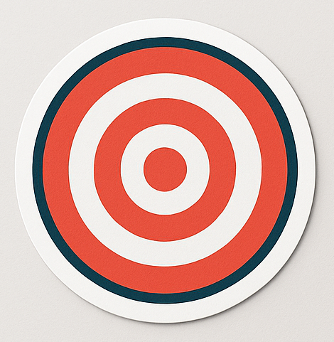 STICKIE "ZIELSCHEIBE" (10er Pack) JAHRESVORRAT